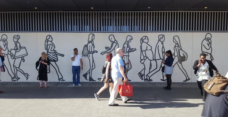 people walking in the City of London