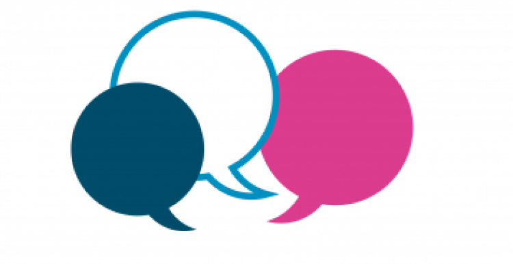 Speech bubbles in Healthwatch colours