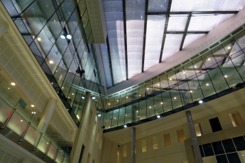 Glass Foyer of St Bartholomew's Hospital